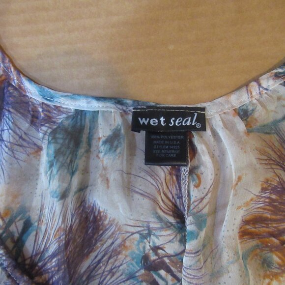 Vintage Wet Seal Sheer Floral Blouse | Size S - Picture 6 of 8